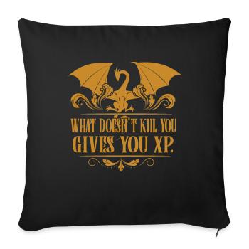 Tabletop RPG Suchti XP Dragon dungeon gifts - Sofa pillowcase 17,3'' x 17,3'' (45 x 45 cm) - black - Front