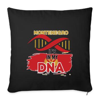 montenegro ist in meiner DNA - Sofakissenbezug 45 x 45 cm - Schwarz - Vorne
