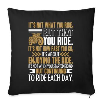 Motorcycle Funny Motorcycle - Sofa pillowcase 17,3'' x 17,3'' (45 x 45 cm) - black - Front