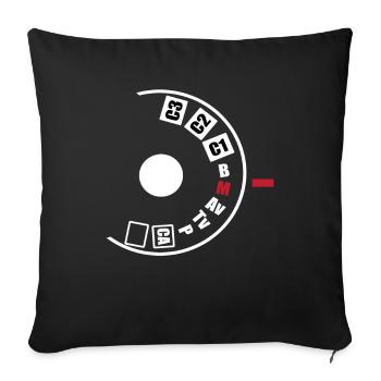 Manuelle Kamera Geschenk Fotografie - Sofakissenbezug 45 x 45 cm - Schwarz - Vorne