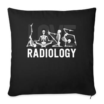 Love Radiology Tech Gifts Radiologist XRay - Sofa pillowcase 17,3'' x 17,3'' (45 x 45 cm) - black - Front