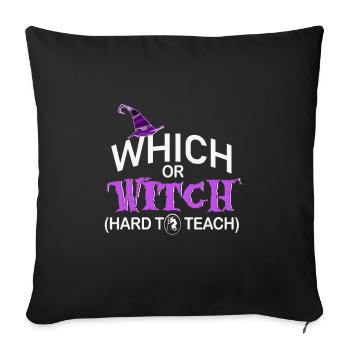 Problems of an English teacher - Sofa pillowcase 17,3'' x 17,3'' (45 x 45 cm) - black - Front