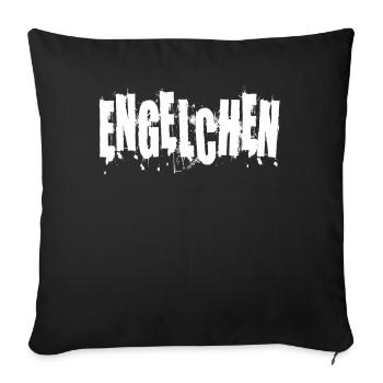 Engel Engelchen Teufel Geburtstag Geschenkidee - Sofakissenbezug 45 x 45 cm - Schwarz - Vorne