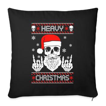 Heavy Metal Weihnachten Ugly Christmas - Sofa pillowcase 17,3'' x 17,3'' (45 x 45 cm) - black - Front