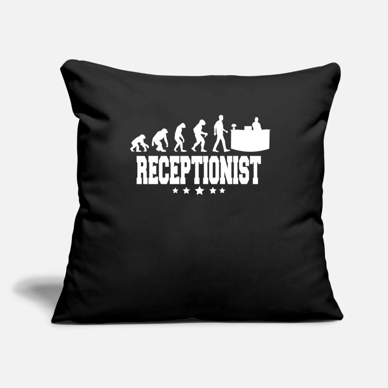 évolution de la réceptionniste Housse de coussin décorative 45 x 45 cm