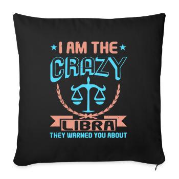 Libra zodiac sign - Sofa pillowcase 17,3'' x 17,3'' (45 x 45 cm) - black - Front