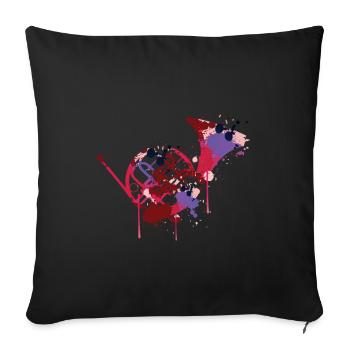 French Horn - Sofakissenbezug 45 x 45 cm - Schwarz - Vorne