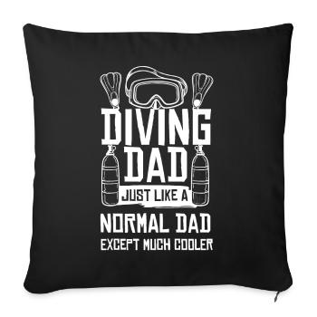 Scuba diving scuba divers diver snorkeling - Sofa pillowcase 17,3'' x 17,3'' (45 x 45 cm) - black - Front