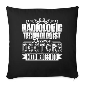 Fier technologue en radiologie - Housse de coussin décorative 45 x 45 cm - noir - Devant