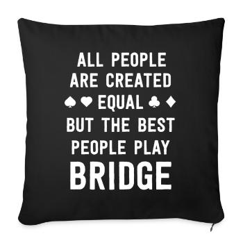 Cadeaux pour amant de pont chemise de pont d'amour drôle - Housse de coussin décorative 45 x 45 cm - noir - Devant
