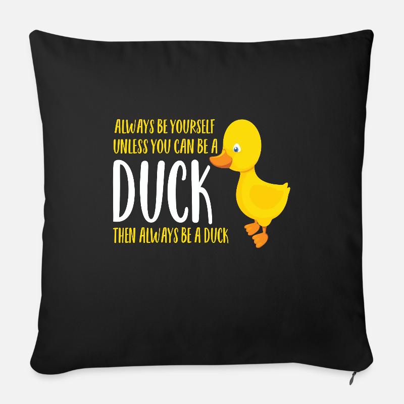 Ente - Sofakissenbezug 45 x 45 cm - Schwarz