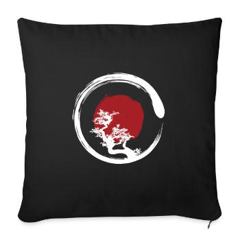 Cercle zen - Housse de coussin décorative 45 x 45 cm - noir - Devant