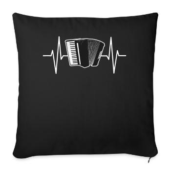 Accordion accordionist accordion gift - Sofa pillowcase 17,3'' x 17,3'' (45 x 45 cm) - black - Front