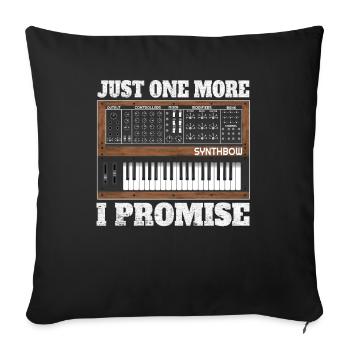 Synthesizer Synth Analog Modular Raw Lustig - Sofakissenbezug 45 x 45 cm - Schwarz - Vorne