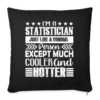Statistician Cooler And Hotter Statistician - Sofa pillowcase 17,3'' x 17,3'' (45 x 45 cm) - black - Front