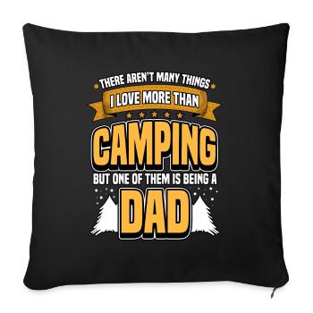 campeur - Housse de coussin décorative 45 x 45 cm - noir - Devant