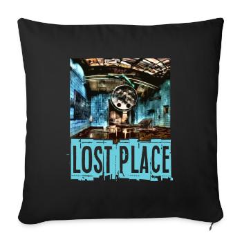 Lost Places Geschenk Urban Exploration Urbex - Sofakissenbezug 45 x 45 cm - Schwarz - Vorne