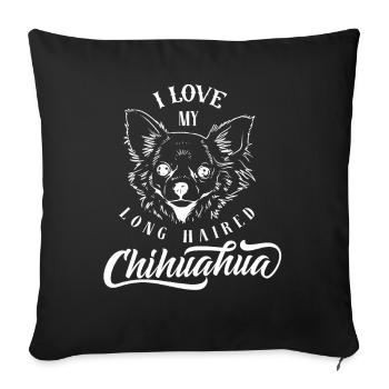 Chihuahua - Sofa pillowcase 17,3'' x 17,3'' (45 x 45 cm) - black - Front