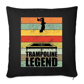 Trampoline Legend Trampoline Jump Retro Gift - Sofa pillowcase 17,3'' x 17,3'' (45 x 45 cm) - black - Front