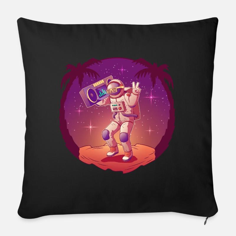 Cooler Astronaut Weltraum Raumfahrt Space - Sofakissenbezug 45 x 45 cm - Schwarz