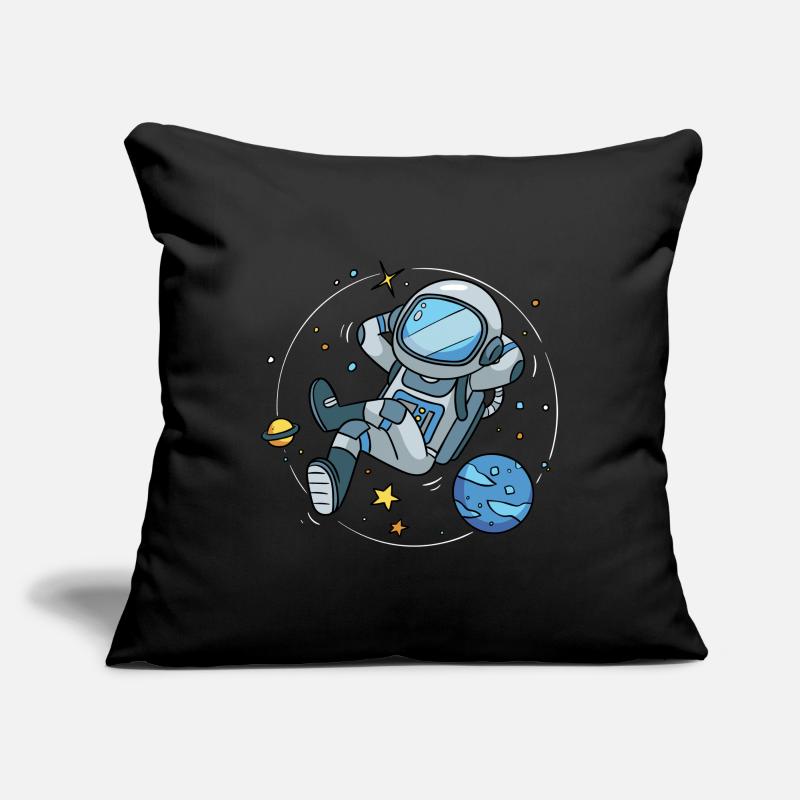 Astronaute de l'espace cosmonaute spatial Housse de coussin décorative 45 x 45 cm