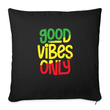Reggae - Sofakissenbezug 45 x 45 cm - Schwarz - Vorne