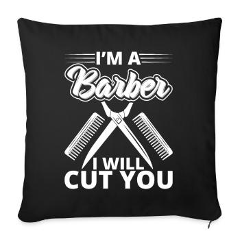Friseur Friseur Geschenke Friseur Bedarf - Sofakissenbezug 45 x 45 cm - Schwarz - Vorne