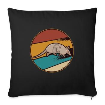 Gürteltier Schuppentier Gepanzert Fossil - Grafik - Sofakissenbezug 45 x 45 cm - Schwarz - Vorne