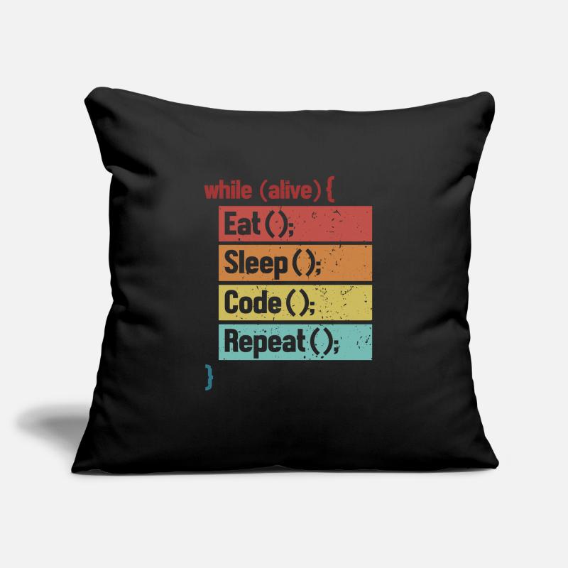 Eat Sleep Code Repeat Softwareingenieur Coder Sofakissenbezug 45 x 45 cm