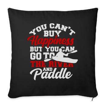 Kayak - Housse de coussin décorative 45 x 45 cm - noir - Devant