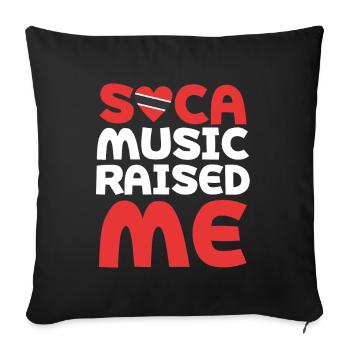 Soca Music is Life Trinidad and Tobago Trini - Housse de coussin décorative 45 x 45 cm - noir - Devant