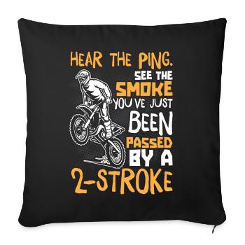 Motocross Motocross Femmes Motocross - Housse de coussin décorative 45 x 45 cm - noir - Devant