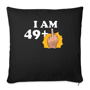 50th birthday 50th birthday man 50 year - Sofa pillowcase 17,3'' x 17,3'' (45 x 45 cm) - black - Front