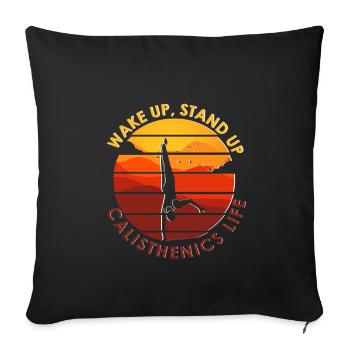 Calisthenics exercices - Housse de coussin décorative 45 x 45 cm - noir - Devant
