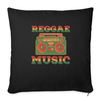 Reggae - Sofakissenbezug 45 x 45 cm - Schwarz - Vorne