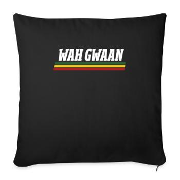Rasta Rastafarian Reggae Jamaica Ragga Gift - Housse de coussin décorative 45 x 45 cm - noir - Devant