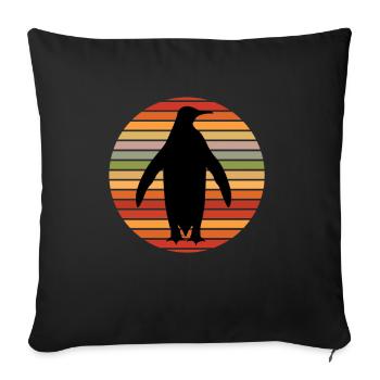 manchot - Housse de coussin décorative 45 x 45 cm - noir - Devant