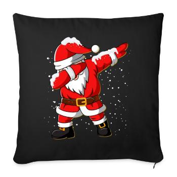 Weihnachtsmann tupfen Weihnachten - Sofakissenbezug 45 x 45 cm - Schwarz - Vorne