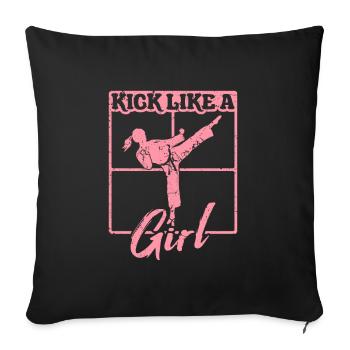 Martial Arts Martial Arts Women Girls - Sofa pillowcase 17,3'' x 17,3'' (45 x 45 cm) - black - Front