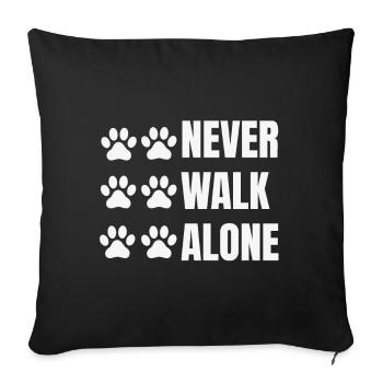Pfote Tatze Haustier Spruch - Sofakissenbezug 45 x 45 cm - Schwarz - Vorne