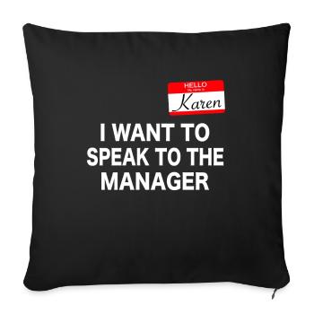 Karen Hello, my name is Karen. Halloween costume - Sofa pillowcase 17,3'' x 17,3'' (45 x 45 cm) - black - Front