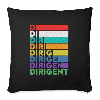 Dirigent Dirigieren Dirigentin Chorleiter Geschenk - Sofakissenbezug 45 x 45 cm - Schwarz - Vorne