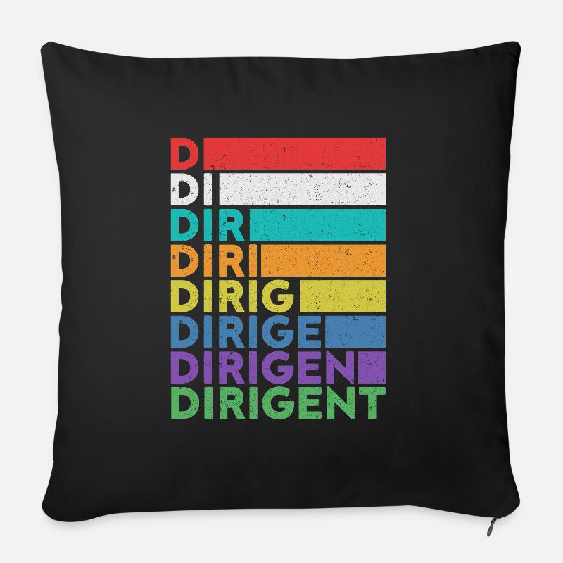Dirigent Dirigieren Dirigentin Chorleiter Geschenk - Sofakissenbezug 45 x 45 cm - Schwarz