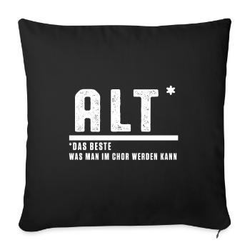 Chorale chorale vieux choriste chorégraphique cadeau - Housse de coussin décorative 45 x 45 cm - noir - Devant