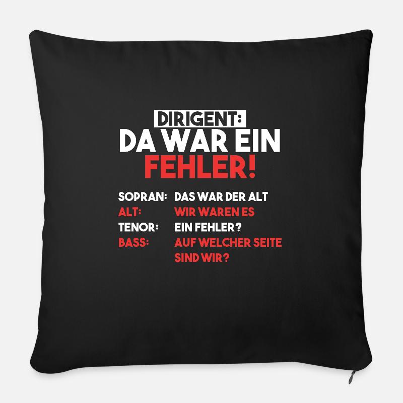 Dirigent Chor Sopran Alt Tenor Chorleiter Geschenk - Sofakissenbezug 45 x 45 cm - Schwarz
