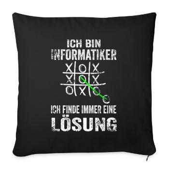 Informatiker Softwareentwickler Informatik Lustige - Sofakissenbezug 45 x 45 cm - Schwarz - Vorne