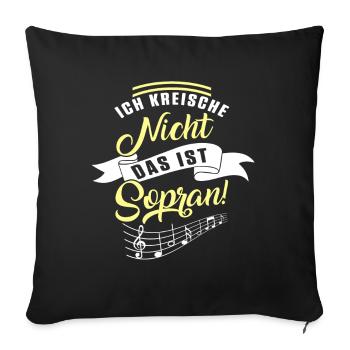 Chor Sopran Chorleiter Chorsingen Sänger Geschenk - Sofakissenbezug 45 x 45 cm - Schwarz - Vorne