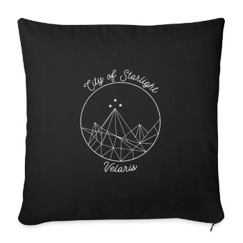 Velaris A Court and roses - Sofa pillowcase 17,3'' x 17,3'' (45 x 45 cm) - black - Front