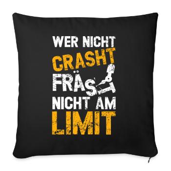 CNC Fräser Zerspanungsmechaniker - Sofakissenbezug 45 x 45 cm - Schwarz - Vorne