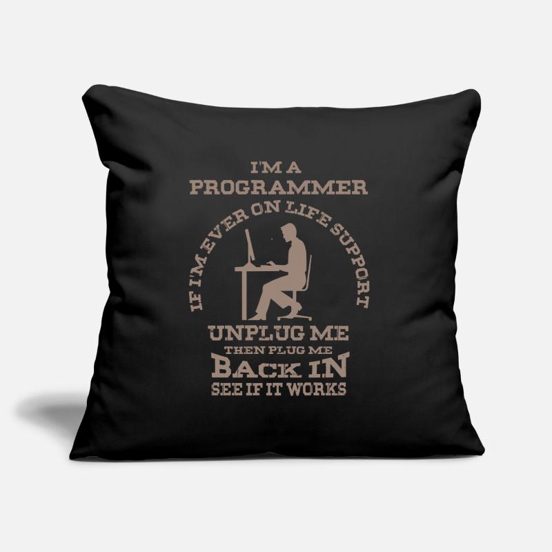 I'm a programmer - funny computer program Sofa pillowcase 17,3'' x 17,3'' (45 x 45 cm)